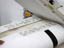 2. Press and Transfer the name on number cloth