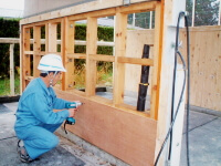 Repairing the wall of the horses’ footwash